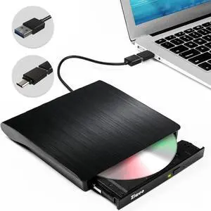 External DVD Drive USB3.0, DVD / CD Burner, Portable USB CD Drive for All Laptops and Desktops, Notebook, Compatible with Windows XP / Win8.1 / Wind10 / Vista / 7, Linx , Mac10 OS system