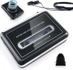 2023 Updated Cassette Player with Speaker-Portable Cassette Tape to MP3 Converter- Convert Tapes to Digital Format via USB, Compatible with Mac Laptops & Personal Computers