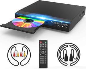 HD DVD Player, CD Players for Home, DVD Players for TV, HDMI and RCA Cable Included, Up-Convert to HD 1080p, All Region, Breakpoint Memory, Built-in PAL/NTSC, USB 2.0