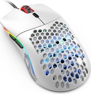 Gaming Mouse - Model O Minus 58 g Superlight Honeycomb Mouse, RGB Mouse - Matte White Mouse, USB Gaming Mouse