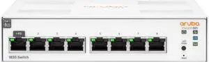 Aruba Instant On 1830 8G Switch - 8 Ports - Manageable - Gigabit Ethernet - 10/100/1000Base-T - 2 Layer Supported - Power Adapter - 5.90 W Power Consumption - 13 W PoE Budget - Twisted Pair - PoE Port