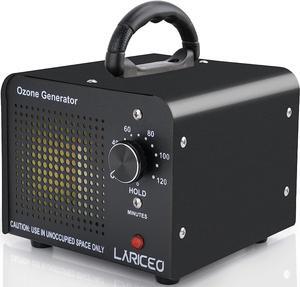 LARICEO 10000mg/h High Capacity Ozone Generator, Home and Commercial Ozone Machine Odor Removal, Ideal for Car, Home, Smoke, Pet, etc (Black)