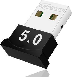 Bluetooth Adapter for PC 5.0 Bluetooth Adapter for Windows 11/10/8.1/8/7 Bluetooth Dongle with Ultra Range Dual Mode USB Dongle for PC for Keyboard, Mobile, Printer, Headset, Speakers