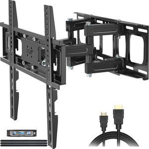 Full Motion TV Wall Mount,TV Wall Mount Swivel and Tilt TV Mount with Height Setting,TV Bracket Articulating Arms for Most 13-45Inch Flat Curved TVs up to 55lbs,Max VESA 8"x8"(200x200mm)