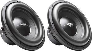 (2) Skar Audio SDR-12 D4 12" 1200W Max Power Dual 4 Ohm Car Subwoofers, Pair of 2