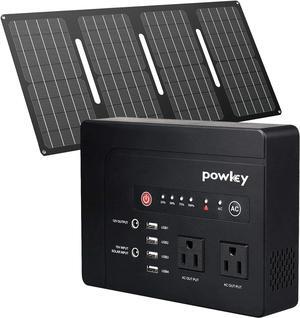 200W Solar Generator, 146Wh Portable Power Station with Pure Sine Wave AC Outlet, Backup Lithium Battery, 40W Solar Panel Charger for Outdoors Camping Travel Hunting Emergency