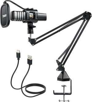 Microphone Kit, PC Podcast Recording Cardioid Condenser Computer Mic Set for Gaming, Streaming, Singing, Voice Over, YouTube, Studio Mic Bundle with Adjustable Arm Stand, TC30+