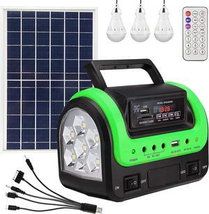 Solar Generator - Portable with Panel, Solar Power Generators Station Flashlight, Emergency Powered for Home Use Camping Hunting Emergency(Green)