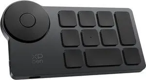 Mini Keydial ACK05 Wireless Shortcut Keyboard Bluetooth Programmable Express Remote Control with Dial & Customized Express Keys for Drawing Tablet PC MacBook Windows Images Video Editing