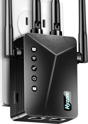 WiFi Extender Internet Booster and Signal Amplifier up to 9882 sq.ft - Long Range Coverage Wi-Fi Repeater for Home - with Ethernet Port & AP Mode, Support 40 Devices,1 Touch Setup