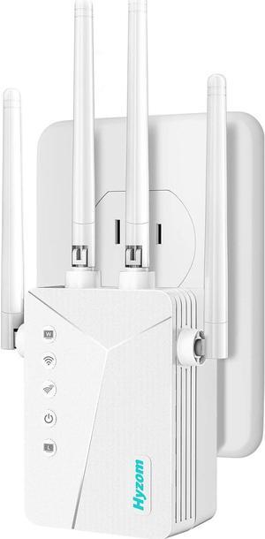 WiFi Extender Internet Booster and Signal Amplifier up to 9882 sq.ft - Long Range Coverage Wi-Fi Repeater for Home - with Ethernet Port & AP Mode, Support 40 Devices,1 Touch Setup