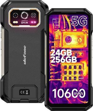 Ulefone Armor 27T Pro 5G Rugged Phone, Thermal Imaging 64MP+50MP Camera, 24GB+256GB MTK Dimensity 6300, 10600mAh(33W), 30W Wireless Charging, 6.78" FHD+ 120Hz Corning Gorilla Screen, Android 14