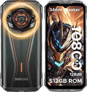 DOOGEE S Punk Pro(2025) Rugged Phone,20GB+512GB Android 14 Rugged Cell Phone with 128dB Loudest Speaker,6.6 FHD+ IPS 90Hz,10800mAh Rugged Smartphone,50MP AI Camera,Waterproof Phone,Face Unlock/NFC