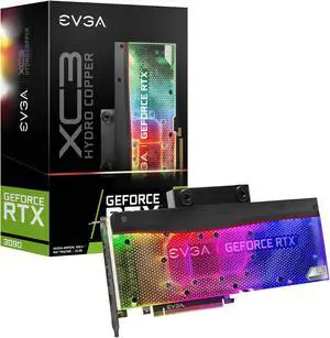 EVGA GeForce RTX 3090 XC3 ULTRA HYDRO COPPER GAMING, 24G-P5-3979-KR, 24GB GDDR6X, ARGB LED, Metal Backplate