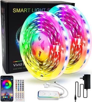 VOLIVO LED Strip Lights WiFi 100 FT, Compatible with Alexa and Google  Assistant, 2 Rolls of 50ft RGB Led Light Strip, Music Sync Color Changing  Led