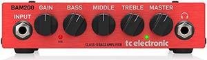 TC Electronic Bass AMP Head 200W Simple Control Compact Size Headphone Out With Speaker Simulation BAM200