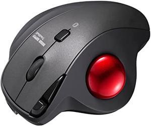 Sanwa Supply MA-BTTB186BK Bluetooth Trackball (Silent, 5 Buttons, Thumb Control Type)