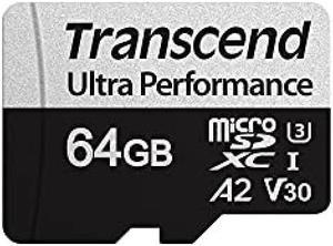 Transcend Japan Transcend Ultra Performance microSD Card 64GB Class10 UHS-I U3 V30 A2 SD Card with Conversion Adapter TS64GUSD340S