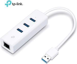 TP-Link USB3.0 Compatible Giga Wired LAN Adapter + USB3.0 Hub 3 Port Plug & Play UE330