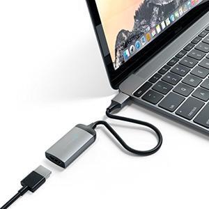 Satechi Type-C HDMI Adapter 4K (60Hz) (Compatible with MacBook Pro, MacBook Air 2018 or later, iPad Pro, MacBook 2015 or later, Microsoft Surface Go, etc.) (Space Gray)
