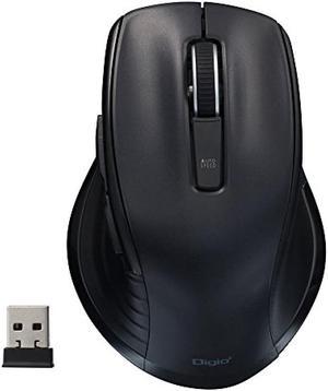 Digio2 5 Button Blue LED Mouse Wireless Quiet Black Z8403