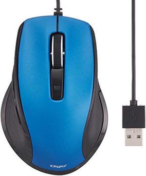 Digio2 5 Button Blue LED Mouse Wired Silent Blue Z8408