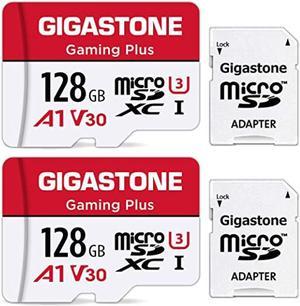 Gigastone Micro SD Card 128GB Micro SD Card 128 GB 2pack 2 pieces 2 with SD adapter 2 with mini storage case SDXC A1 U1 C10 95MB / S High Speed Memory Card Class 10 UHS-I FHD Video