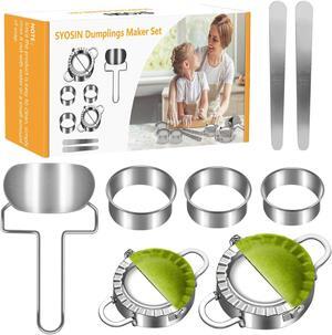 Dumpling maker stainless steel dumpling mold set, suitable for Ravioli making machine Pastry filling DIY handmade 8-piece kitchen set
