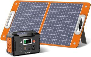 200W Portable Power Station, 40800mAh Solar Generator with 110V AC Outlet/2 DC Ports/3 USB Ports, USB-C/QC3.0 for Phones, Tablets On Camping Van RV Road Trip