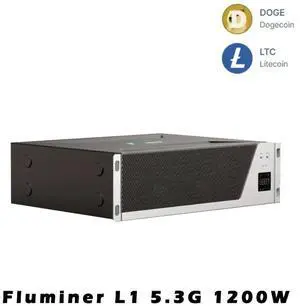 Fluminer L1 Doge Miner 5.3Gh/s 1200W Dogecoin Miner Litecoin Low Noise 110-240V Doge BEL LTC Miner