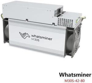 Whatsminer M31S from MicroBT mining SHA-256 algorithm with a maximum hashrate of 80Th/s for a power consumption of 3360W Shipping 5-9 days