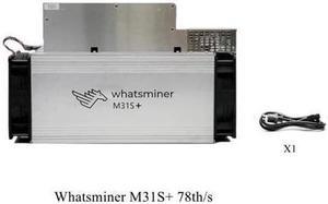 WhatsMiner M31S+ Mining Machine Power Second-Hand, P21 AC200-200V~277V 3100W 78TH/s Power Output Mining Power Supply Bitcoin Miner Machine with Power Cord