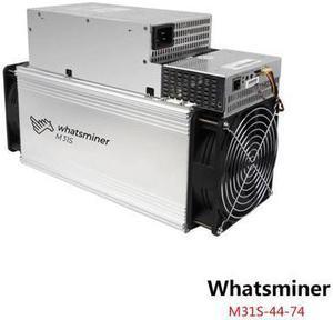 Whatsminer M31S from MicroBT mining SHA-256 algorithm with a maximum hashrate of 74Th/s for a power consumption of 3256W Shipping 5-9 days