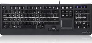 Periboard-313 Wired USB Backlit Keyboard with Touchpad, Full Size Layout, 3 Level LED Backlit Design, Black, US English Layout (11445)