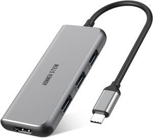 USB C Hub, 7 in 1 USB C to 4k or 2K HDMI Port, SD Micro SD 2.0 Slot, 3 USB A Ports, Power Delivery Type C Charging Port, Docking Station MacBook Pro XPS More Type C Devices