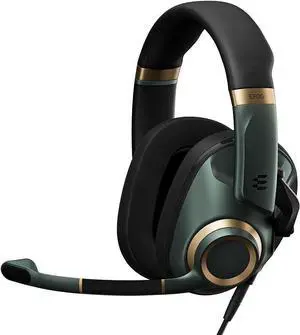 EPOS H6Pro - Closed Acoustic Gaming Headset with Mic - Over-Ear Headset  Lightweight - Lift-to-Mute - Xbox Headset - PS4/PS5 Headset - PC/Windows Headset - Gaming Accessories (Green)