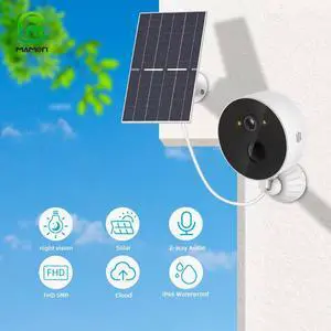 MAMONCARE IP Camera Home Security Solar Cameras Wireless Outdoor, 3MP 1080P Flood Light Solar Cameras for Home Security,  Colour Night Vision, PIR Human Detection, 2-Way Talk, IP66 Waterproof,