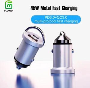 MAMONCARE USB C Car Charger, 45W iPhone Car Charger Fast Charging [Mini&Metal], AINOPE Fast USB Car Charger Adapter PD30W&QC3.0 Compatible with iPhone 14 Pro Max Plus 13 12