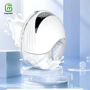 Wearable Breast Pump, Hands-Free Electric Breast Pump BPA Free with 4 Mode 12 Levels, 220ml Large Capacity Leak-Proof Design & Low Noise, 24mm All-in-One Painless Breastfeeding Breast Pump