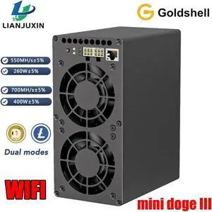 Goldshell Mini Doge III 3 Miner for Doge Coin LTC 700M/400W or 550M/260W WIFI without PSU