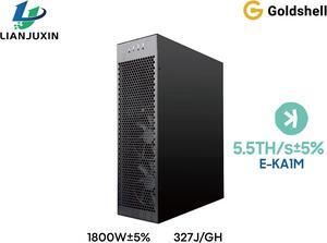 Goldshell E-KA1M KAS Miner 5.5TH/S 1800W KAS Mining Rig Low Noise WiFi Version Kaspa Miner two power cords Good For Home Mining With PSU