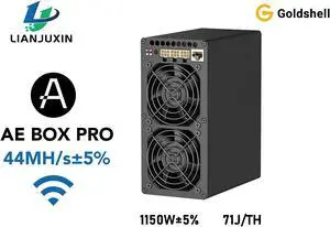 Goldshell AE BOX PRO ALEO Miner 44MH/s±5% | 460W±5% Low Noise ALEO Crypto Mining for Home Mining with PSU