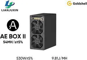 Goldshell AE BOX II Aleo Miner  54MH/s, 530W, Dual 6-Pin, Low-Noise, In Stock (Power Supply Not Included)