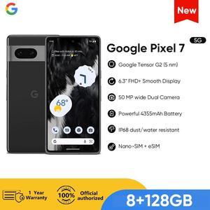 2022 New Google Pixel 7 5G Smartphone 63 NFC Octa Core Android13 IP68 dustwater resistant MobilePhone 8GB 128GB Obsidian