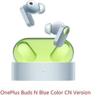 Oneplus Buds N TWS Earphones Bluetooth 52 Dual AI Call Noise Cancelling True Wireless IP55 Earbuds Blue