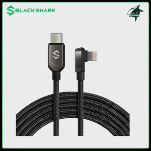 Black Shark Right-angle USB-A Cable iPhone USB-C to lightning