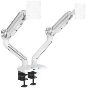 Devo Gaming Monitor Arm - Flexi Pro 2 - White/Silver