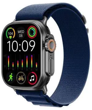 Porodo Blue Supremo Smart Watch Black Dial + Blue Silicon Strap & Blue Alpine