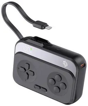 Porodo Gaming 10000mAh Gaming Design Power Bank Type-C USB A with Type-C Cable - Black