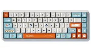 Darmo Shark K5 Luxury Wired+2.4G Wireless Dual-mode Mechanical Keyboard White - Red Switch